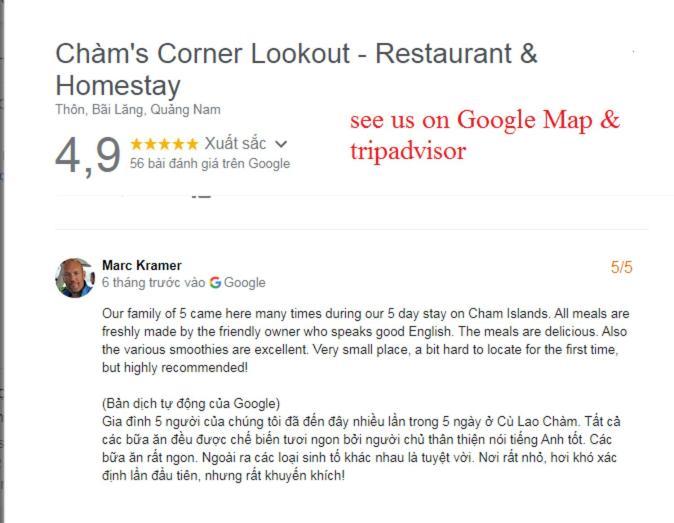 Cham'S Corner Lookout Homestay & Restaurant Tân Hiệ المظهر الخارجي الصورة